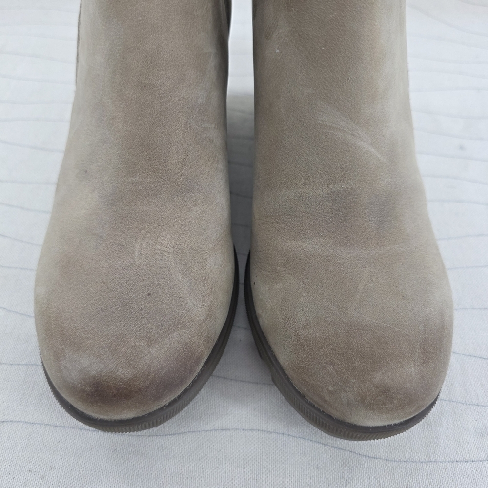 Sorel Womens Joan of Arctic Tan Leather Wedge Ankle Booties Shoe NL3365-240 Sz 7 - Picture 4 of 16